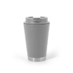 dubbelwandige lekvrije pp-reisbeker 410 ml - grijs