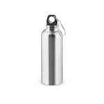 kelce enkelwandige rvs fles 550 ml karabijnhaak - zilver