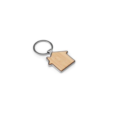 gaston house sleutelhanger huisvorm bamboe