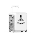 xoopar luggie gan wereldstekker met trolley vorm - wit