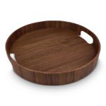 sagaform hanna rond dienblad 35 cm - bruin