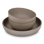 insideout 3-delige serveerset van r-pet duurzaam - beige
