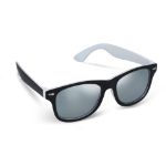 zonnebril spiegelglas uv400 tweekleurig montuur - wit