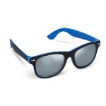 zonnebril spiegelglas uv400 tweekleurig montuur - blauw