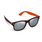 zonnebril spiegelglas uv400 tweekleurig montuur - oranje