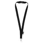 r-pet lanyard verkrijgbaar verschillende kleuren - zwart