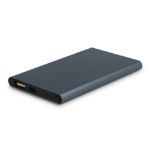 enera powerbank 4000 mah r-al met usb-c kabel - gun metal