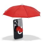 telefoonparaplu met zuignaphouder - rood