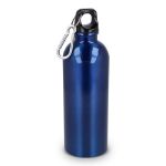 recycled rvs enkelwandige fles 500 ml karabijnhaak - blauw