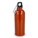 recycled rvs enkelwandige fles 500 ml karabijnhaak - oranje