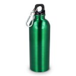 recycled rvs enkelwandige fles 500 ml karabijnhaak - groen