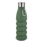 opvouwbare siliconen waterfles 550 ml met haak - groen