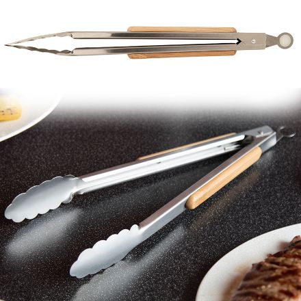 rvs bbq tang met bamboehengsels tongo