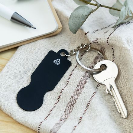 trolley munt sleutelhanger shinecart