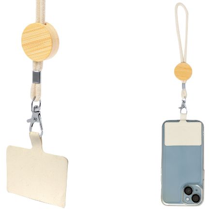 mobiele houder armband katoen en bamboe