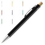 rabs balpen posher met bamboe knop en metalen clip