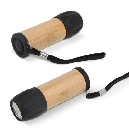 zaklamp van recycled abs en bamboe