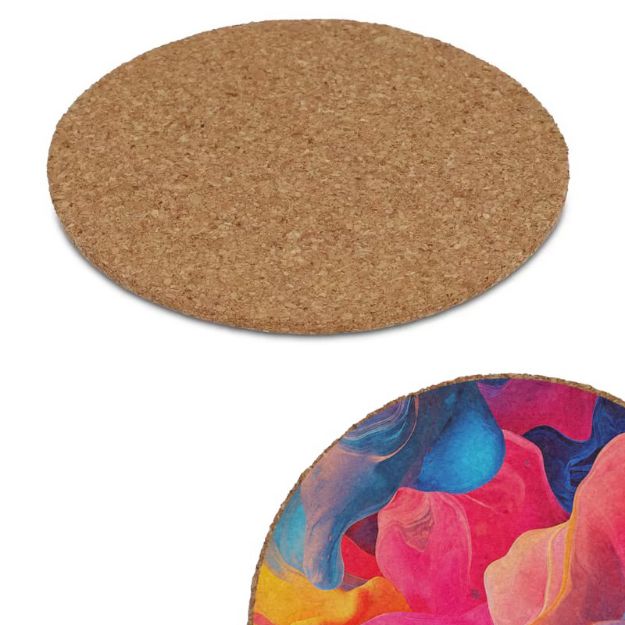 ronde onderzetter van kurk