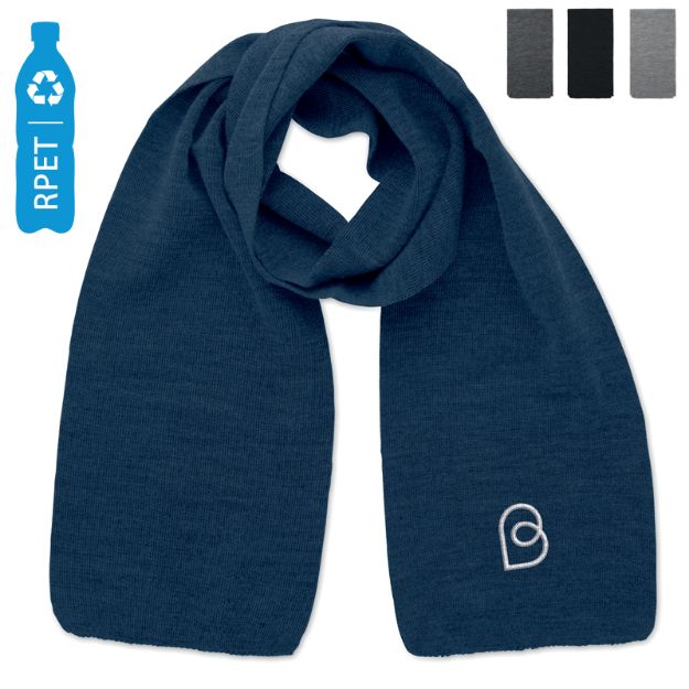 sjaal van rekbaar rpet polyester