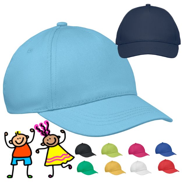 kinder baseballpet van katoenen twill 180 g/m2