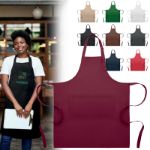 lang, verstelbaar keukenschort van 240 g/m2