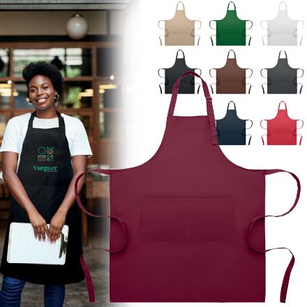 lang, verstelbaar keukenschort van 240 g/m2