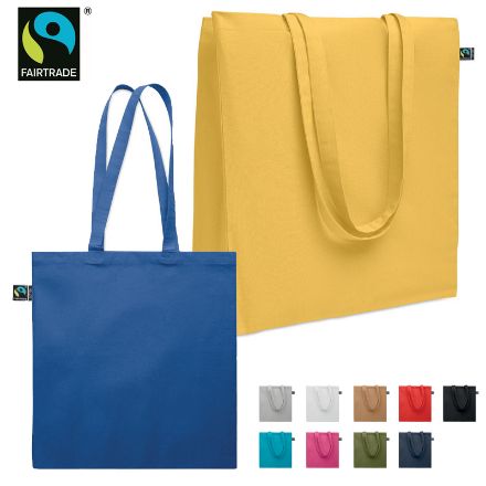 fairtrade boodschappentas 180 g/m2 met zijvouw