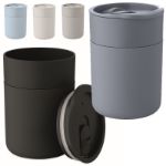 pp beker met siliconen sleeve 330 ml schuifdeksel