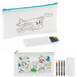 etui met 4 krijtjes om zelf in te kleuren