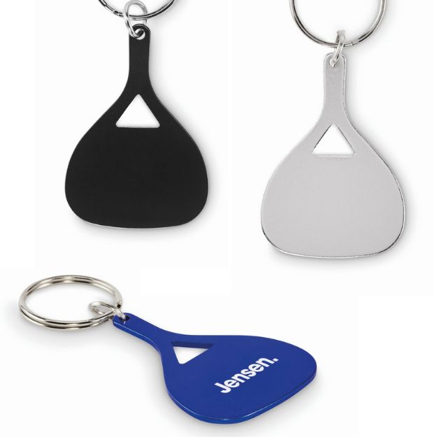 recycled alu sleutelhanger peddelvorm