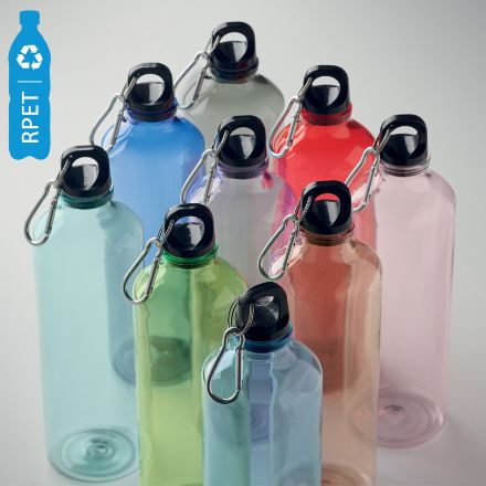 rpet fles 750 ml inhoud en met karabijnhaak
