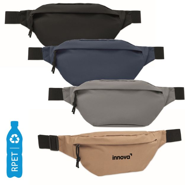 rpet heuptasje heeft verborgen achtervak met rits