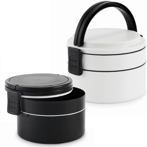 twee-laagse lunchbox 950 ml met zijclipsluiting