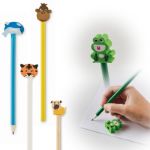 houten potlood met gum in de vorm van een dier