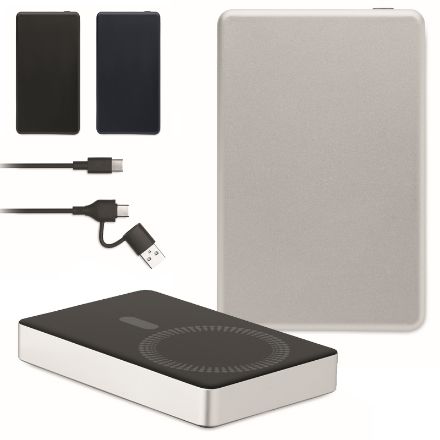 powerbank 10.000 mah recycled aluminium met lampje