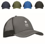 5 panelen trucker cap met vizier 250 g/m2 katoen