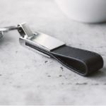 stalen en pu sleutelring keon