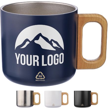 recycled roestvrijstalen dubbelwandige beker 400ml