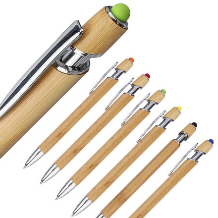 bamboe balpen darren blauwe inkt