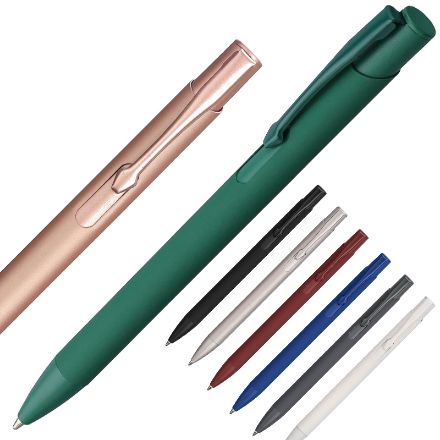 gerecycled aluminium balpen gladys blauwe inkt