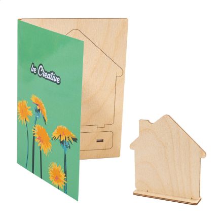 custom made kaart met houten knutselpuzzel c6 post - 