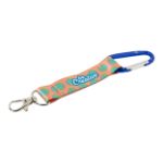 custom made r-pet sleutelhanger mini 2 zijden druk - blauw