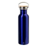 rss fles nanga 750 ml met bamboe draagdeksel - blauw