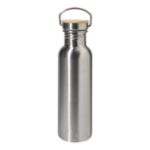 rss fles nanga 750 ml met bamboe draagdeksel - zilver