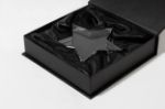 stervormige glazen trofee crystar in geschenkdoos