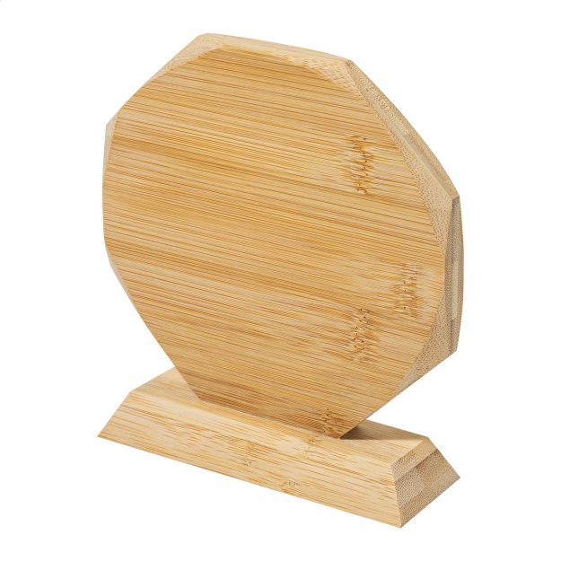 achthoekige bamboe trofee troboo in geschenkdoos