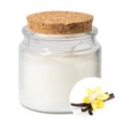 vanille geurende plantaardige waskaars 16u branden - wit