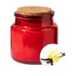 vanille geurende plantaardige waskaars 16u branden - rood