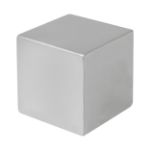 kubusvormige metallic afwerking antistress - zilver