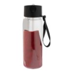 r-pet fles met koelsporthanddoek fitmax 800 ml - rood